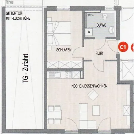 Antike & Modern Deluxe 2 Mit Terrasse Appartement *